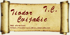 Tiodor Cvijakić vizit kartica